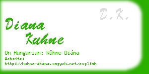 diana kuhne business card